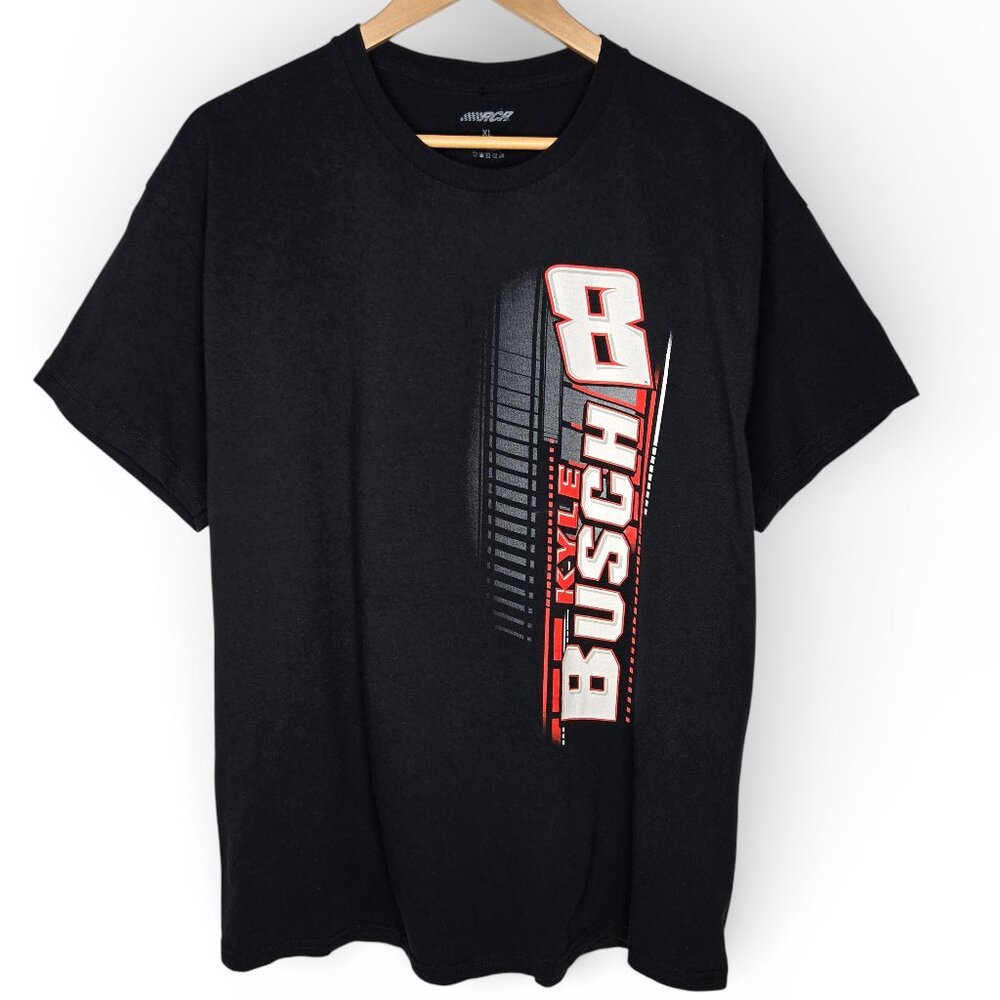 Kyle Busch No 8 Nascar Shirt Men Chunky Front and Back Spell Out XL